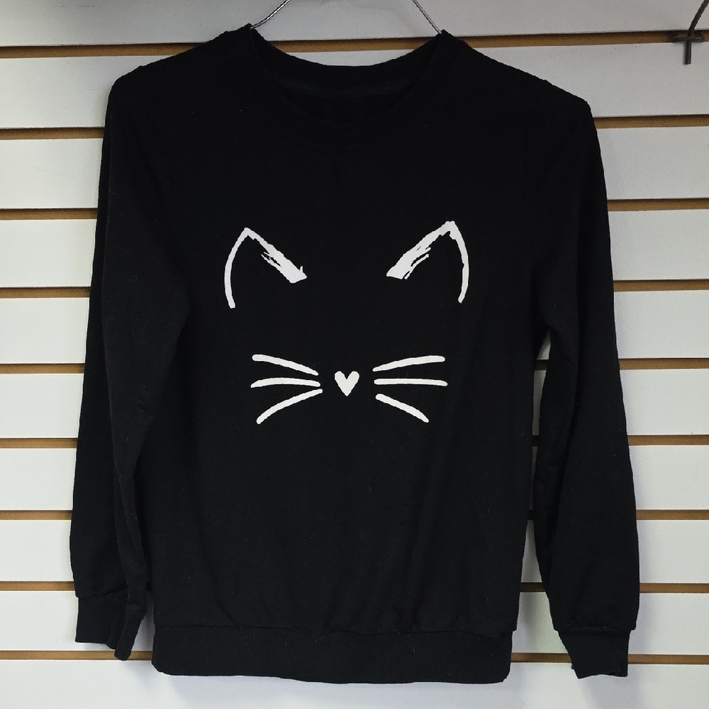 Cat Crewneck Sweatshirt Small